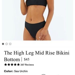 Summersalt black High Leg Mid Rise Bikini Bottom